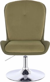 HR690N Scaun Velvet&amp;soft Piele Pu Măsline/Khaki Bază Cromata