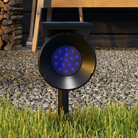 Outsunny Lampă solară pentru grădină, lampă RGB cu 2 moduri de lumină
