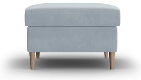 Taburet albastru deschis cu tapițerie din catifea Kyoto – Cosmopolitan Design