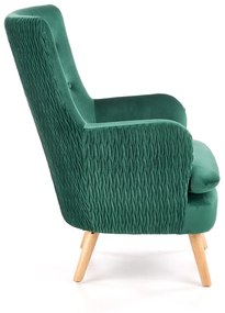 Fotoliu tapitat Ravel Velvet verde – H100 cm