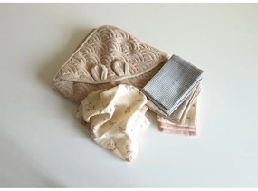 Prosop cu glugă pentru copii, bej din bumbac organic 80x80 cm Almond – Cam Cam Copenhagen