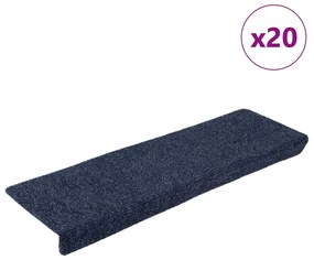 vidaXL Covorașe autoadezive pentru scări, 20 buc., 65x21x4 cm, antracit, cu margine dreptunghiulară