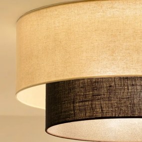 Brilagi - Plafonieră LED BOHO STYLE, 3xE27/15W/230V, Ø 60 cm, crem/maro