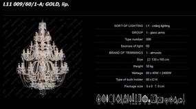 Lustra 60 brate cristal Bohemia L11 009/60/1-A