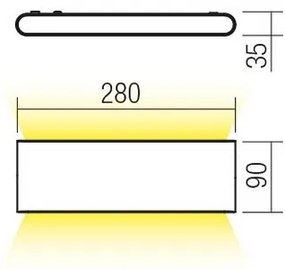 Redo 90451 - Aplica de perete exterior KLIPPE LED/24W/230V 3000K IP54, alb
