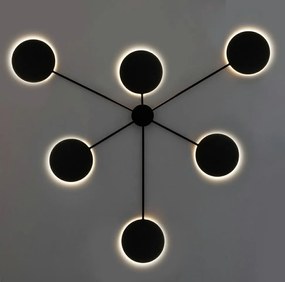 Aplica de perete LED design ambiental SHADOW 6 negru