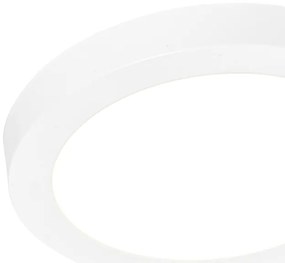 Set de 6 spoturi încastrate sau montate la suprafață albe 18 cm, inclusiv LED cu atenuare în 3 trepte până la cald - Trans