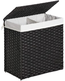 Cos de rufe, cos de rufe 110 litri negru | SONGMICS