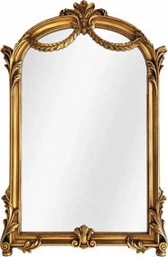 Oglindă decorativă de perete, ramă aurie antichizată, 60x90 cm