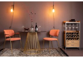 Masă de dining rotundă cu blat din sticlă ø 104 cm Floris – White Label