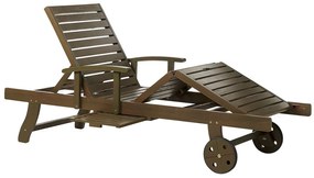 Șezlong de grădină Amati (lemn închis). 1077454