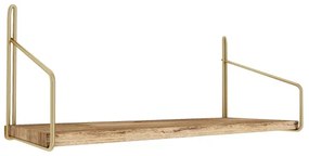 Raft de perete 45x16 cm stejar/auriu