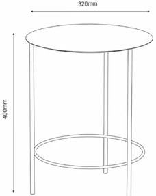 Suport de flori 40x32 cm auriu