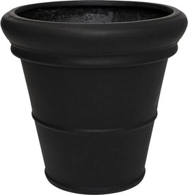 Ghiveci Bucket Low Classic, negru, dimensiuni multiple - PotteryPots mărimea: M - ø 55 cm | înălțime 48 cm