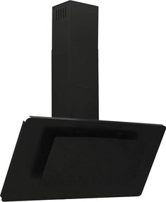 vidaXL Hotă de perete negru 90 cm oțel inoxidabil și sticlă securizată