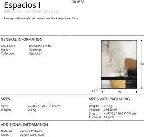 Tablou decoratiune perete Espacios I 90x120cm