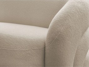 Canapea bej cu tapițerie din țesătură bouclé 193 cm Elina – Bobochic Paris