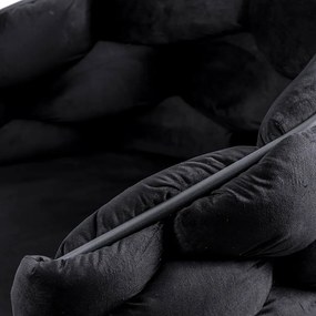 Scaune moderne din catifea cu picioare metalice BUC 256 negru