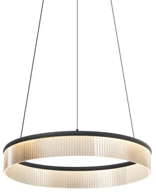 Lampa suspendată modernă neagră 59cm incl. LED cu 3 trepte de intensitate luminoasă - Anello Chandelier