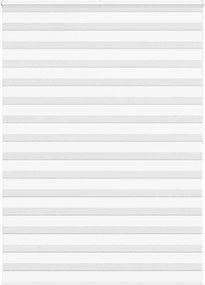 vidaXL Jaluzea tip zebra alb lățime țesătură 160,9 cm poliester