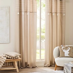 Draperie maro din amestec de bumbac 140x240 cm Everest – douceur d'intérieur