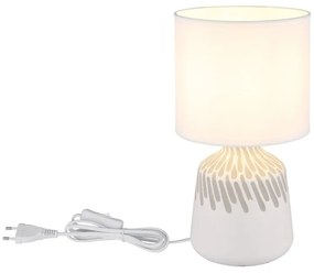 Lampa de masa ceramica alba RELA