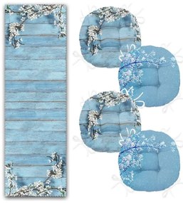 Set napron de masă și perne de scaun 5 buc. – Mila Home