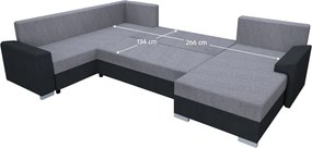 Set canapea universală, gri închis / gri, ANDRES U UNI