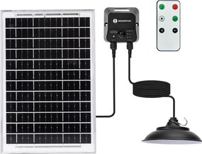 Aigostar - Lampă solară LED suspendată pe cablu, cu senzor, 3,7V 6000 mAh, IP65 + telecomandă