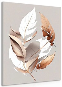 Tablou frunze minimaliste de cupru