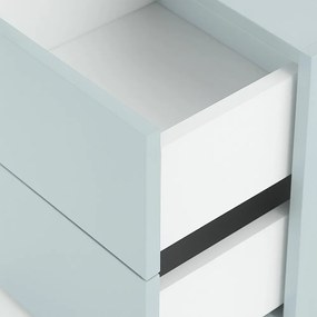 Boxie 2 sertare dulap de perete 40x40x37 cm albastru