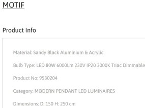 Lustra LED dimabila design circular MOTIF D-150cm