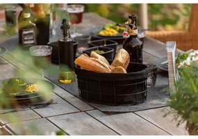 Suport cu inserție textilă pentru produse de patiserie Wenko Black Outdoor Kitchen Bela, negru