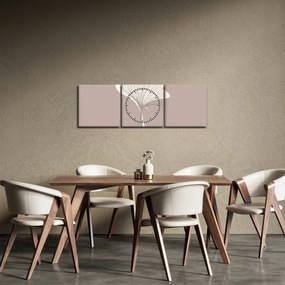 Tablou - Frunze bej N⁰3 (cu ceas) (90x30 cm)