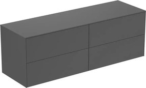 Dulap baza suspendat Ideal Standard Atelier Conca antracit mat 4 sertare cu blat 160 cm