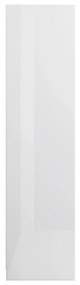 Sifonier cu sertare, alb extralucios, 50x50x200 cm, PAL Alb foarte lucios, 1