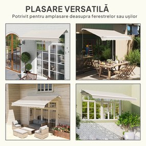 Outsunny Material de Înlocuire pentru Copertină Retractabilă, 282x250 cm, Gri | Aosom Romania
