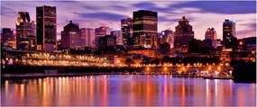 Tablou orașului nocturn (120x50 cm)