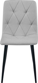 Gri deschis scaun bucatarie LIBRA cu picioare negre