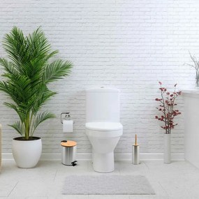 Coș de gunoi argintiu mat cu pedală din oțel 5 l Adonis – Spirella