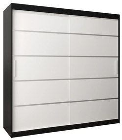 Dulap de haine 200 cm Verika 1 200 (negru + alb). 1063734