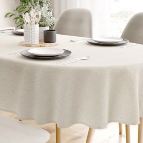Goldea față de masă decorativă loneta - model striat - ovală 140 x 180 cm