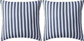 vidaXL Perne de exterior, 2 buc., imprimeu dungi, 45x45 cm, bleumarin