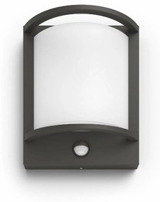Lampă de perete Philips Samondra UltraEfficient exterior cu senzor LED 3,8W 2700K, antracit
