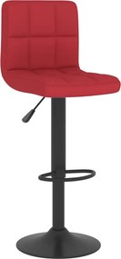 vidaXL Scaun de bar, roșu vin, material textil