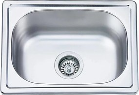 Chiuveta inox Inter Ceramic Alpaca cu o cuva finisaj inox lucios 75x40 cm
