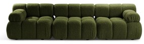Canapea modulară verde cu tapițerie din țesătură bouclé 282 cm Bellis – Micadoni Home