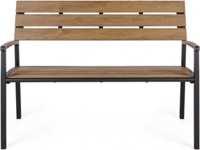 Bancă din aluminiu, antracit, 123x59x86 cm, Isak Yes