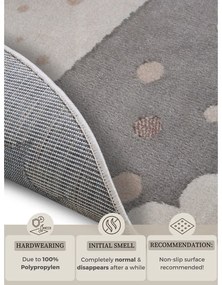 Covor pentru copii gri ø 140 cm Crown – Hanse Home