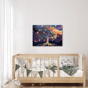 Tablou – Arbore violet plin de energie (70x50 cm)